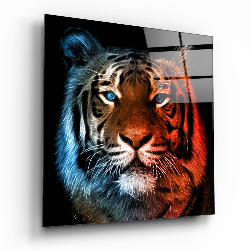 通販低価【廃番】Picture Glass Face Tiger 80x80cm 絵画