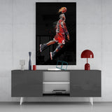 Michael Jordan Glass Wall Art