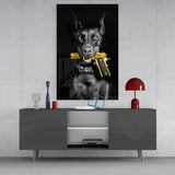 Doberman Glass Wall Art || Designer's Collection