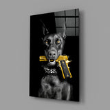 Doberman Glass Wall Art || Designer's Collection