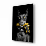 Doberman Glass Wall Art || Designer's Collection