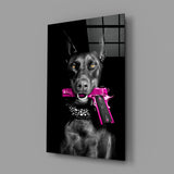 Doberman Glass Wall Art || Designer's Collection