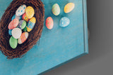 Easter Eggs Glass Wall Art