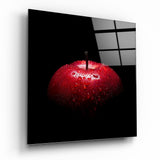 Red Apple Glass Wall Art