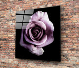 Purple Rose Glass Wall Art