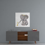 Elephant and Duck Glass Wall Art