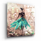 Female (Green) Glass Wall Art