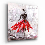 Female (Red) Glass Wall Art