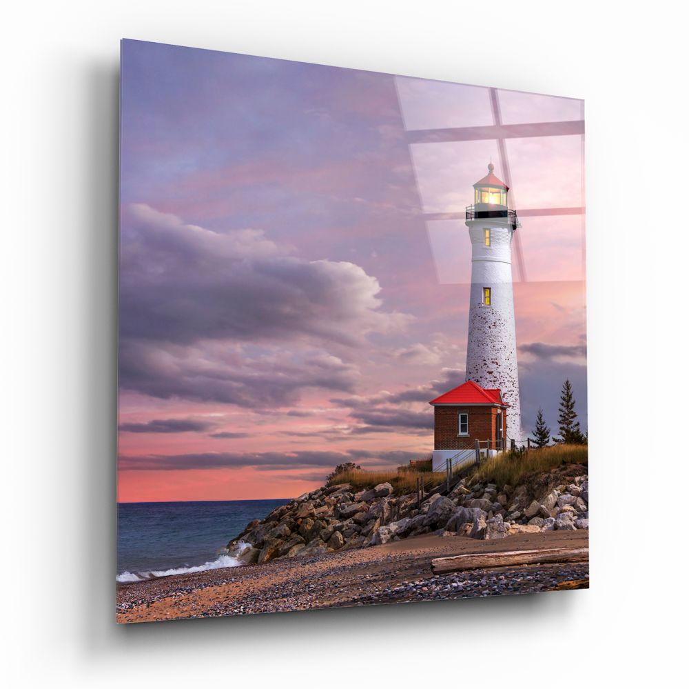 Lighthouse Glass Wall Art