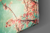 Cherry Blossom Glass Wall Art