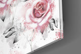 Pink Rose Glass Wall Art