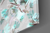 Green Flower Glass Wall Art