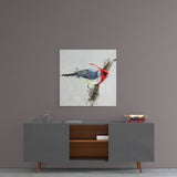 Red Bird Glass Wall Art