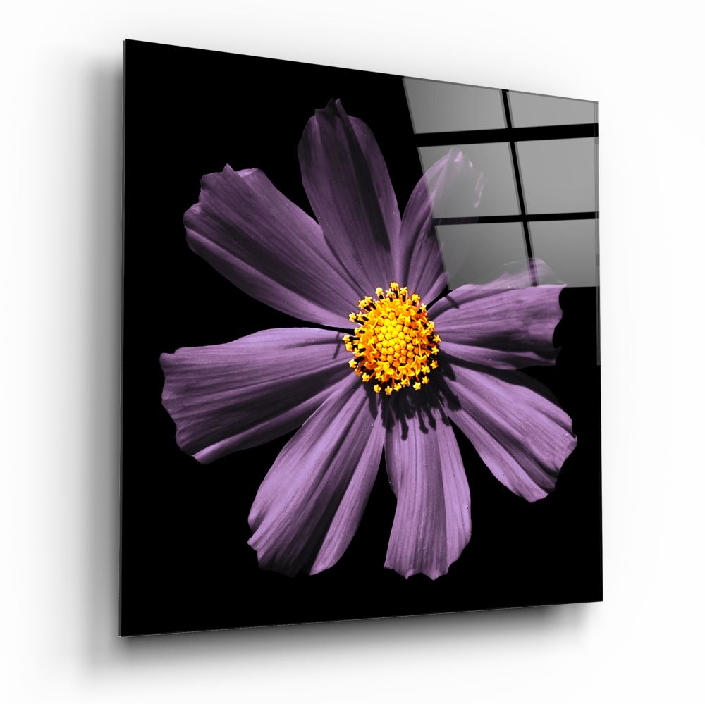 Pink Flower Glass Wall Art