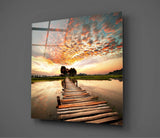 Dock and Landscape Glass Wall Art