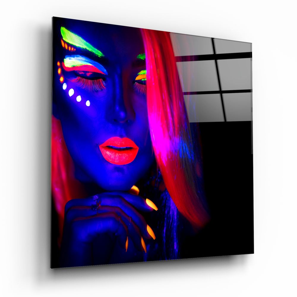 Woman Portrait Glass Wall Art