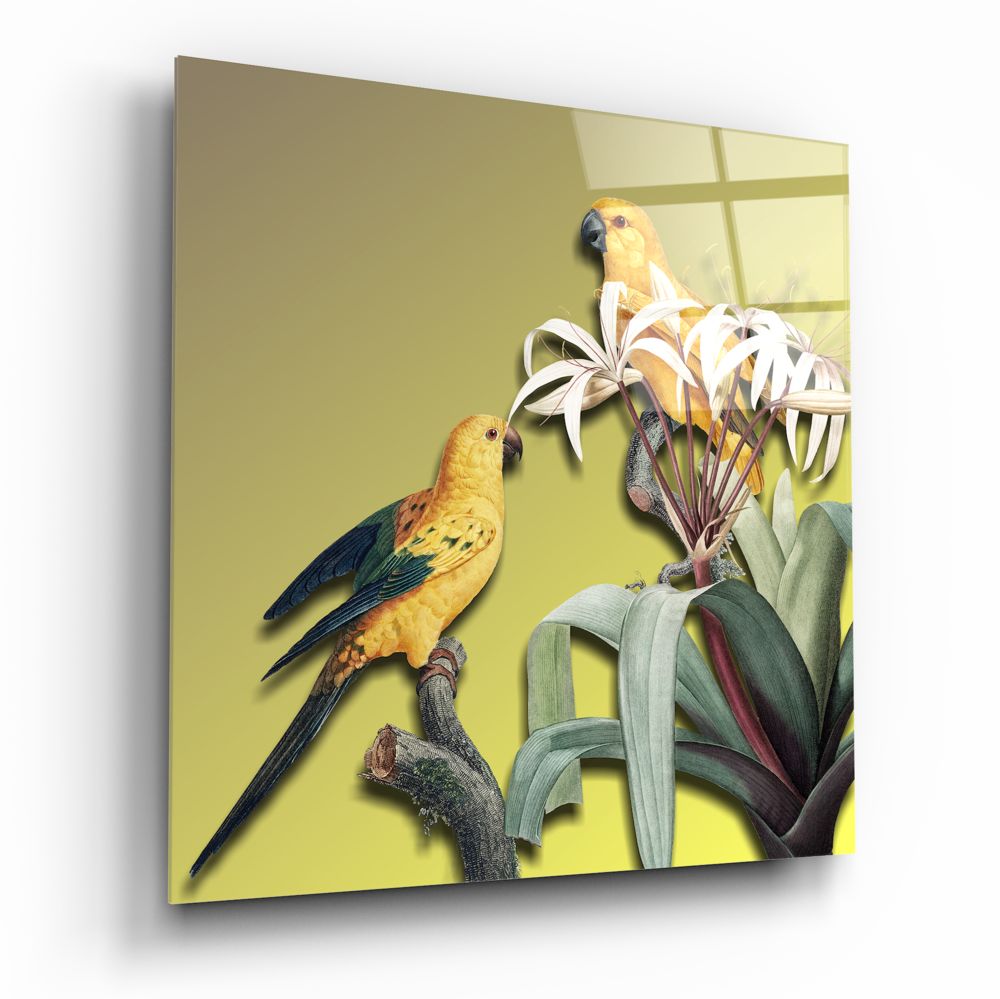 Parrot Glass Wall Art