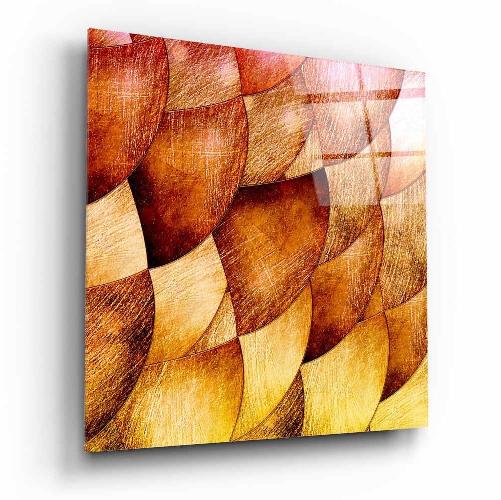 Gold Shells Glass Wall Art