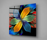 Colorful Leaves Flower Glass Wall Art