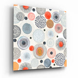 Dot to Flower Glass Wall Art