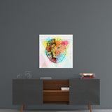 Fact and Fiction Lion Glass Wall Art