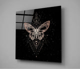 Da Vinci Style Butterfly Glass Wall Art