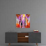 Colorful Elephant Glass Wall Art