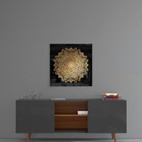 Nostalgic Lace Motif Glass Wall Art