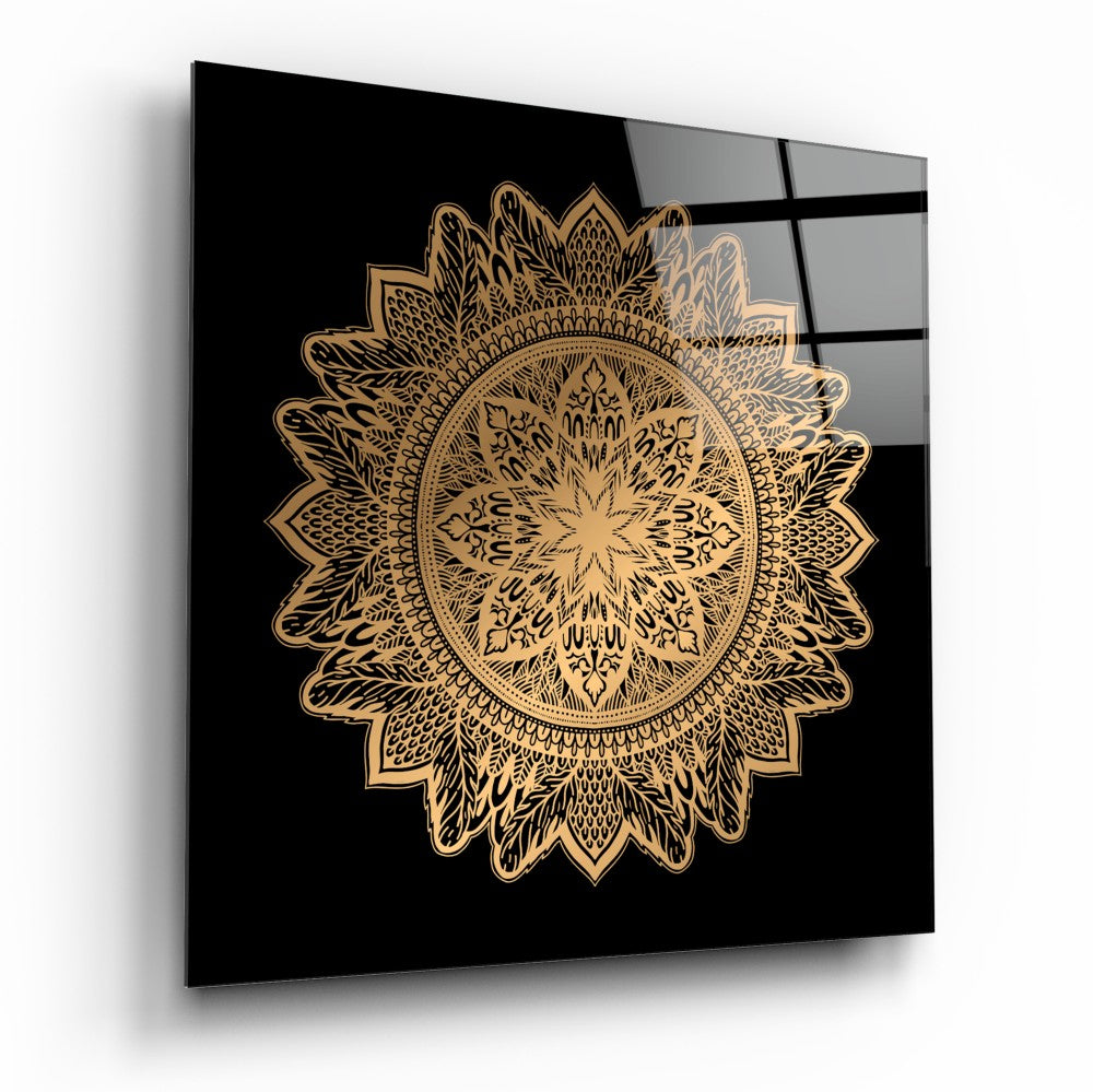 Nostalgic Lace Motif Glass Wall Art