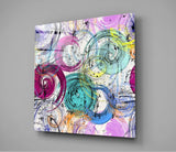 Abstract Snail Shells Glass Wall Art