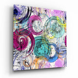 Abstract Snail Shells Glass Wall Art