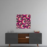 Red Evil Eye Beads Glass Wall Art