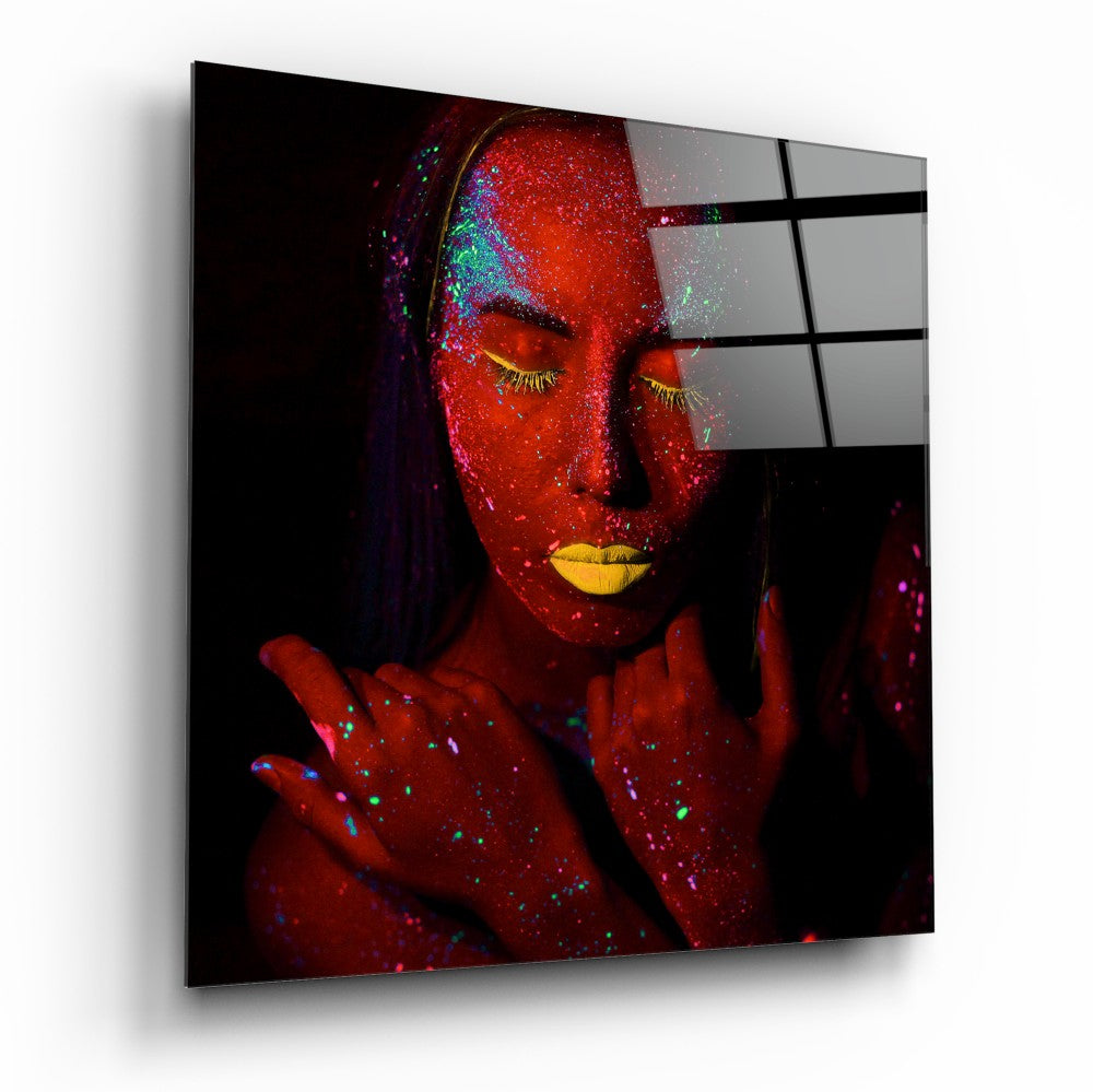 Ruby Woman Glass Wall Art