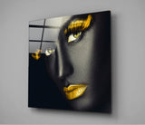 Yellow Lashes Glass Wall Art