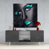 Blue Lashes Glass Wall Art