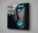 Blue Lashes Glass Wall Art