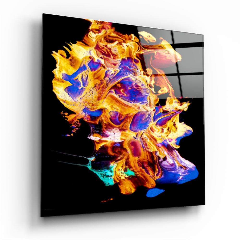 Dance of Colors Glass Wall Art