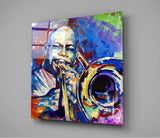 Trombone Glass Wall Art