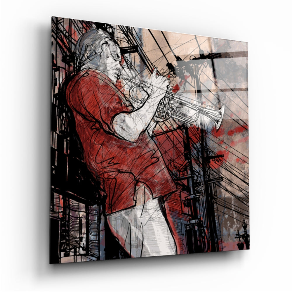 Trumpet Glass Wall Art