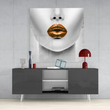 Lips Glass Wall Art