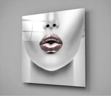 Lips Glass Wall Art