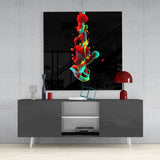 Dance of Colors Glass Wall Art