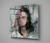 Abstract Woman Glass Wall Art