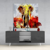 Elephant Glass Wall Art