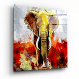 Elephant Glass Wall Art