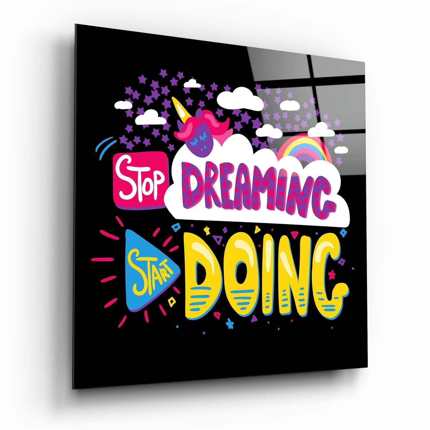 “Start Doing” Glass Wall Art