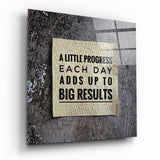 “Big Results” Glass Wall Art