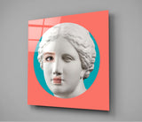 Female Face Sculpture Glass Wall Art | Insigne Art Design