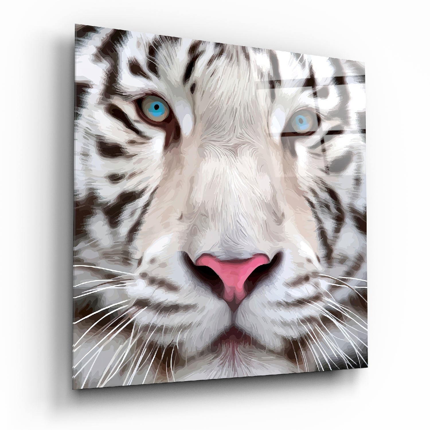 White Tiger Glass Wall Art | Insigne Art Design