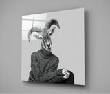 Lady Antelope Glass Wall Art | Insigne Art Design